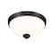 Z-Lite Ashton 3 Light Flush Mount, Matte Black & Matte Opal 443F3-MB - alternate 2